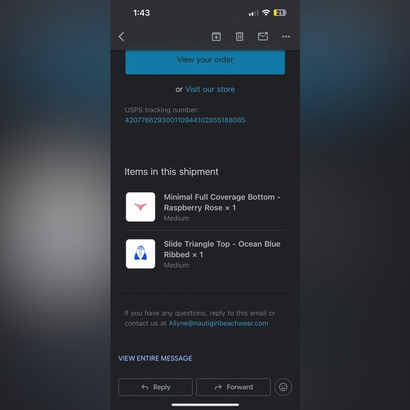 Kulani Kinis. Ocean Blue triangle top. Size M. NWT. - Picture 2 of 2